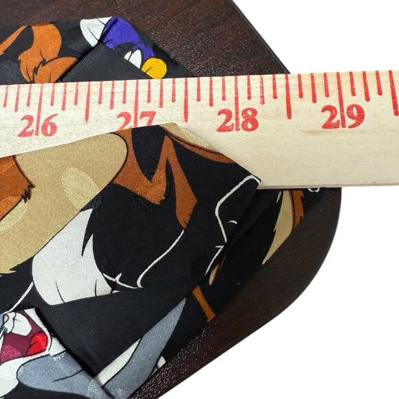 VTG Looney Tunes 1994 Silk Tie Bugs‎ Taz Sylvester Tweety Wile e Road Runner - Picture 10 of 11